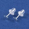 999 Fine Silver Stud Earrings for Women EJEW-S215-30S-06-2