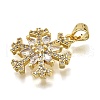 Rack Plating Brass Micro Pave Cubic Zirconia Pendants KK-K401-59G-2