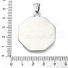 304 Stainless Steel Pendants STAS-V008-01AS-3