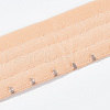 DELORIGIN 4Pcs 4 Colors 3 Rows x 11 Hooks Polyester Corset Buckles FIND-DR0001-12-3