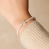 Plastic Pearl Round Beaded Stretch Bracelets for Women WGC81DB-15-2