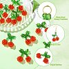 Handmade Glass Seed Cherry Pendants PALLOY-CJ00077-3