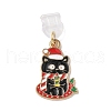 Christmas Theme Alloy Enamel Charm Mobile Straps HJEW-JM03452-4