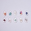 40Pcs 10 Colors Transparent Glass Pendants GGLA-SZ0001-44-2