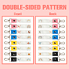 PU Leather & Cotton Name Marker Keychain AJEW-WH0514-011-3