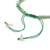 Faceted Bicone Glass with Round Glass Seed Beads Braided Bead Bracelets BJEW-MZ00164-02-5