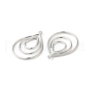 Brass Open Back Bezel Pendants KK-O144-19P-2