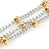 Two Tone 304 Stainless Steel Curb Chains CHS-B001-19-1