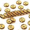 Brass Grade A Rhinestone Spacer Beads RSB039NF-05G-1