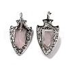 Natural Rose Quartz Faceted Big Pendants G-L524-03AS-08-2