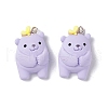 Opaque Resin Pendants RESI-G046-08P-2