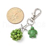 Turtle & Round Synthetic Turquoise Pendant Decorations HJEW-JM03277-4