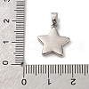 Brass Pave Natural White Shell Star Charms KK-P308-02P-3