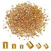 1500Pcs 3 Colors Brass Crimp Beads KK-LP0001-31G-1
