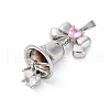 Rack Plating Brass with Cubic Zirconia Pendants KK-Q010-15P-2