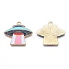 Alloy Enamel Pendants PALLOY-S132-343-3