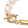 Natural Baroque Pearl Keshi Pearl Beaded Bracelets BJEW-JB05317-4