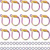 Unicraftale 50Pcs Rainbow Color 304 Stainless Steel Leverback Earring Findings STAS-UN0038-46-1