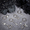 16Pcs 8 Style Gothic Style Alloy Shoe Charms HJEW-AB00630-4