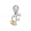 Brass European Dangle Charms KK-Z097-01F-GP-1