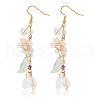 ANATTASOUL Resin Cherry Blossom Dangle Earrings EJEW-AN0002-30-1