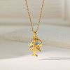 Airplane & Earth 304 Stainless Steel Pendant Necklaces FS-WG81D22-05-1
