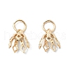 Flower Rack Plating Brass Filigree Bead Cap Bails KK-L102-27G-01-1