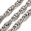 304 Stainless Steel Textured knot Link Chains CHS-C018-07P-1