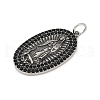 316 Surgical Stainless Steel Rhinestone Pendants STAS-D304-25AS-2