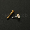 Stainless Steel & Synthetic Opal Threadless Labrets WG3C897-06-3