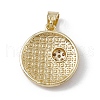 Rack Plating Brass Cubic Zirconia Pendants KK-M236-06G-2