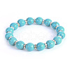 Vintage Round Synthetic Turquoise Beaded Bracelets for Women FL7669-2-1