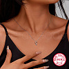 925 Sterling Silver Feminine Symbol Pendant Necklaces for Women UZ9324-4