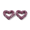 Heart Shape Polymer Clay Rhinestone Beads CLAY-NH0001-09B-09-1