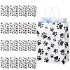 Rectangle with Paw Print Pattern Paper Storage Bags with Handle ABAG-WH0046-38B-1