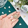 SUPERFINDINGS 8Pcs 2 Colors Brass Hammered Semi Circle Charms KK-FH0002-55-4