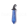 Natural Mixed Gemstone Pointed Pendants PALLOY-JF02078-2