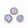 Natural Dyed Quartz Pendants G-P399-B08-1