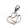 304 Stainless Steel Pendants STAS-K243-25P-2