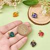 Handmade Millefiori Glass Pendants PALLOY-CJ00002-4