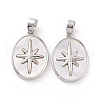 Brass Shell Pendants KK-E068-VC129-2