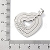 201 Stainless Steel Pendants STAS-Q342-50P-3