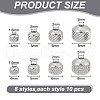 ARRICRAFT 80Pcs 8 Styles 304 Stainless Steel Bead STAS-AR0002-04-2