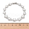 Flower Brass Link Bracelets BJEW-G740-01P-5