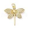 Brass Micro Pave Cubic Zirconia Pendants KK-H433-24G-1