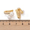Round Brass Micro Pave Clear Cubic Zirconia Cuff Earrings EJEW-Z111-04G-03-5