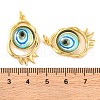 Rack Plating Brass Micro Pave Cubic Zirconia Pendants KK-H486-25G-4