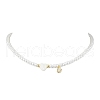 Brass Micro Pave Grade AAA Cubic Zirconia Letter Pendant Necklaces NJEW-JN04771-21-1