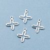 201 Stainless Steel Tiny Cross Charms STAS-H436-42S-1