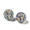 Sparkle Glass Rhinestone Round Beads OACR-S048-01-1